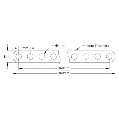 ServoCity 1102 Series Flat Beam (21 Hole, 168mm Length) - 2 Pack