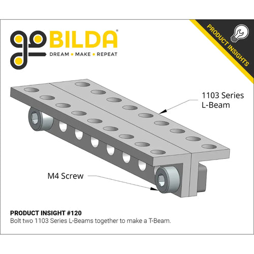 ServoCity 1103 Series L-Beam (11 Hole, 88mm Length) - 2 Pack