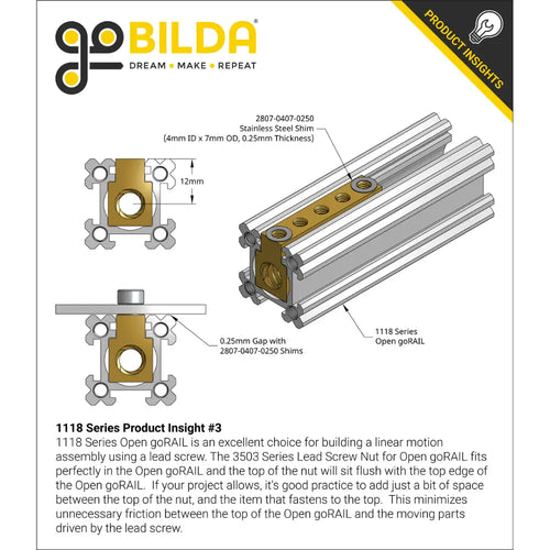 ServoCity 1118 Series Open GoRAIL (432mm Length)