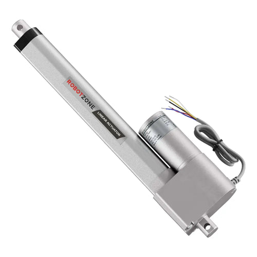 ServoCity 12V Heavy-Duty Linear Actuator (112lb Thrust, 0.6"/sec, 8" Stroke)