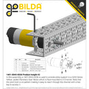 ServoCity 1401 Series 2-Side, 2-Post Clamping Mount (43mm Width, 36mm Bore)