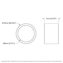 ServoCity 1522 Series 8mm ID Spacer (10mm OD, 7mm Length) - 4 Pack