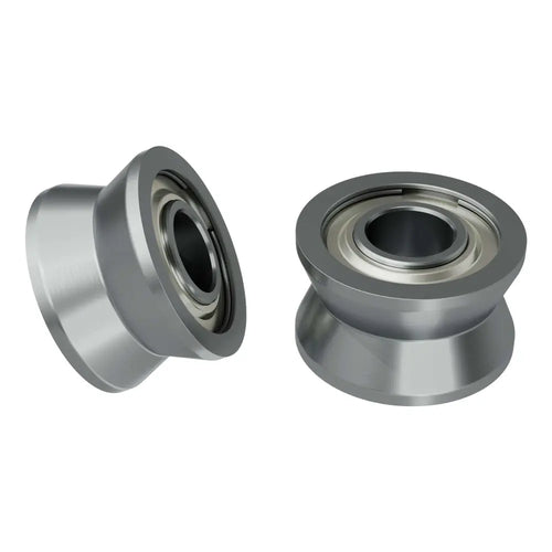 ServoCity 1609 Series V-Groove Bearing (4mm ID x 10.5mm OD, 6mm Thickness) - 2 Pack