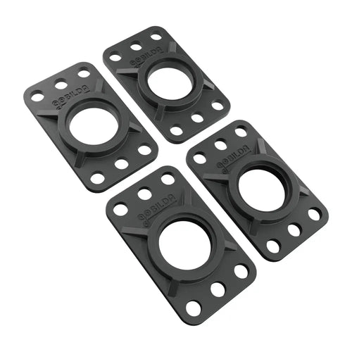 ServoCity 1616 Series Drop-Center Bearing Plate (2mm Drop) - 4 Pack