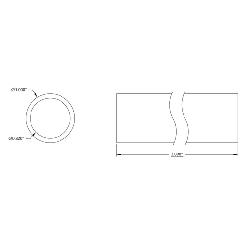ServoCity 1.00" x 3.00" Aluminum Tubing