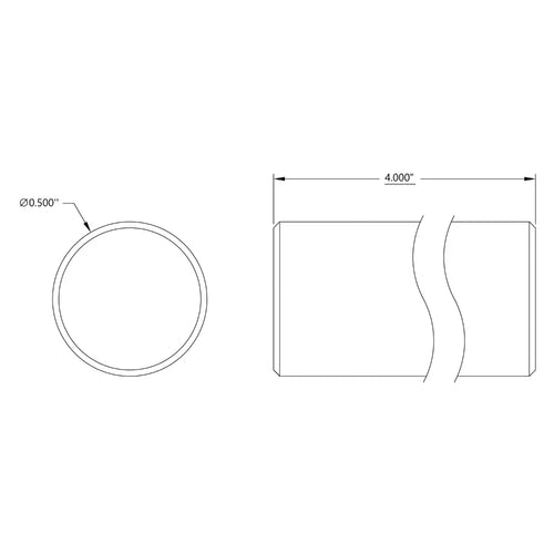 ServoCity 1/2" Shaft (Stainless Steel, 4" Length)