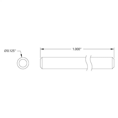 ServoCity 1/8" Shaft (Stainless Steel, 1" Length)