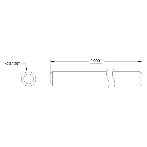 ServoCity 1/8" Shaft (Stainless Steel, 2" Length)