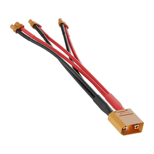 ServoCity (1) XT90 to (3) XT30 Y-Harness (Single FH-MC XT90 to Triple MH-FC XT30) 150mm