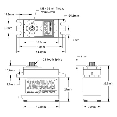 ServoCity 2000 Series Dual Mode Servo (25-4, Super Speed)