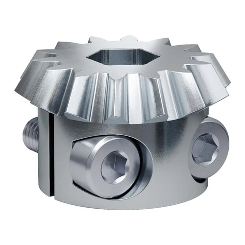 ServoCity 2306 Series Steel, MOD 1.5, Clamping Pinion Bevel Gear (8mm REX™ Bore, 14 Tooth)
