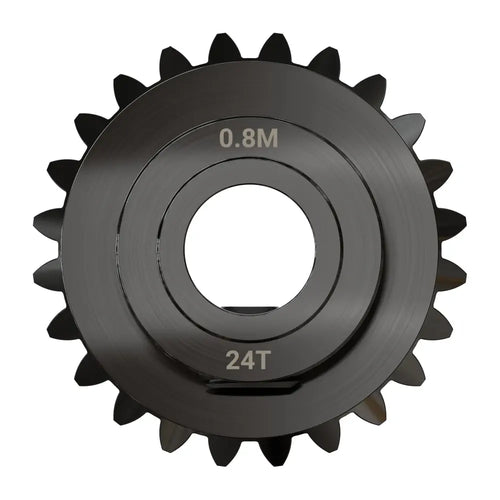 ServoCity 2317 Series MOD 0.8 Steel Miter Gear (Set-Screw, 1/4" Round Bore, 24 Tooth)