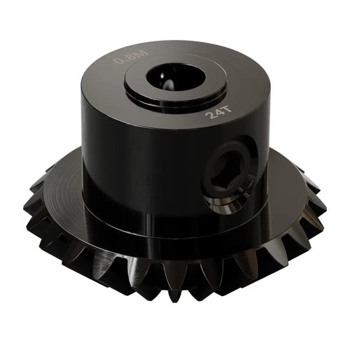 ServoCity 2317 Series MOD 0.8 Steel Miter Gear (Set-Screw, 4mm Round Bore, 24 Tooth)