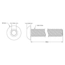 ServoCity 2802 Series Button Head Screw (M4 x 0.7mm, 30mm Length) - 25pk