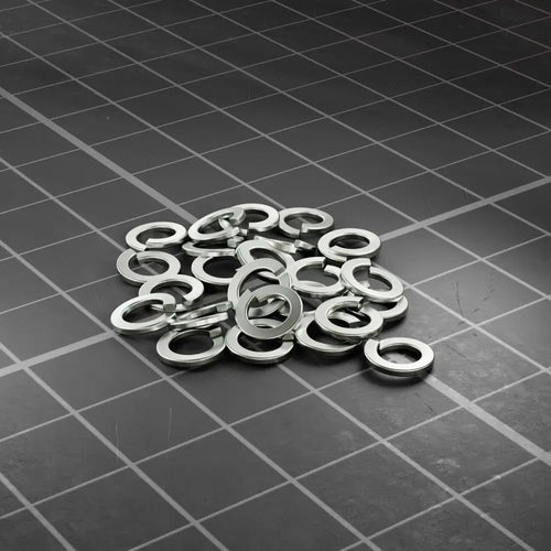 ServoCity 2809 Series Zinc-Plated Steel Split-Lock Washer (4mm ID x 7mm OD) - 25 Pack