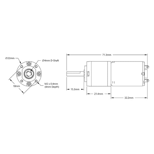 ServoCity 280 rpm Premium Planetary Gear Motor