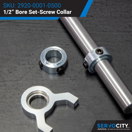 ServoCity 2920 Series Steel Set-Screw Collar (1/2" Bore) - 2 Pack