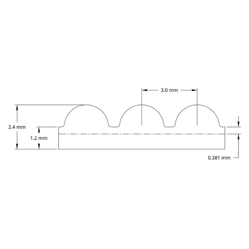 ServoCity 3403 Series 3mm HTD Pitch Timing Belt (15mm Width, 252mm Pitch Length, 84 Tooth)