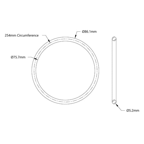 ServoCity 3405 Series Round Belt (5mm Cord Diameter, 254mm Circumference)