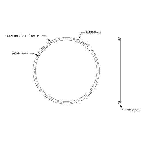 ServoCity 3405 Series Round Belt (5mm Cord Diameter, 414mm Circumference)