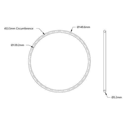 ServoCity 3405 Series Round Belt (5mm Cord Diameter, 454mm Circumference)