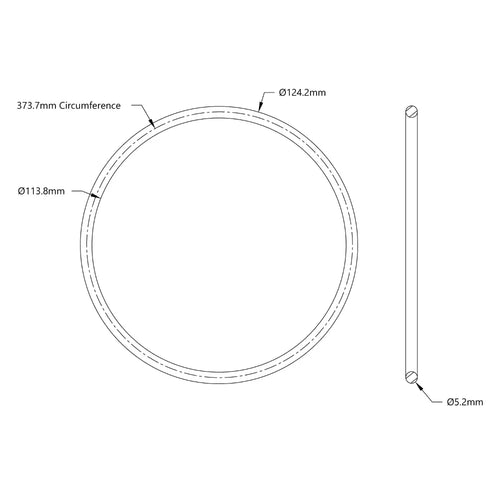 ServoCity 3405 Series Round Belt (5mm Cord Diameter, 374mm Circumference)