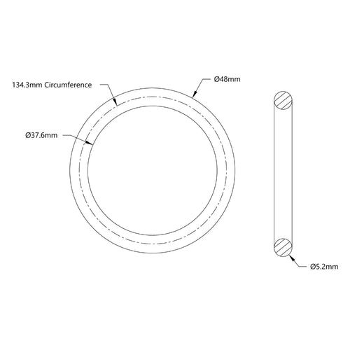 ServoCity 3405 Series Round Belt (5mm Cord Diameter, 134mm Circumference)