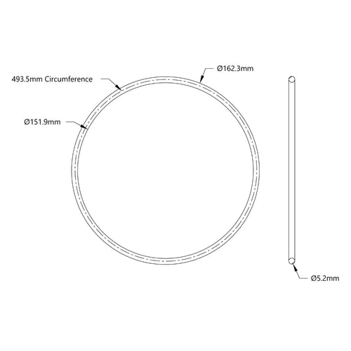ServoCity 3405 Series Round Belt (5mm Cord Diameter, 494mm Circumference)