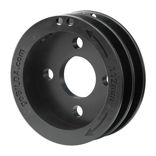 ServoCity 3407 Series Hub-Mount W" Pulley (Dual Spool, 112mm Circumference)