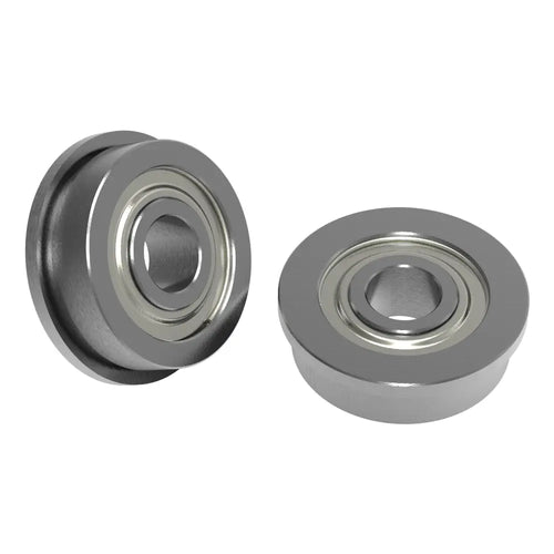 ServoCity 4mm ID Flanged Ball Bearing (12mm OD, 3.5mm Thickness) - 2 Pack