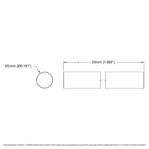 ServoCity 5mm Shaft (50mm Length)