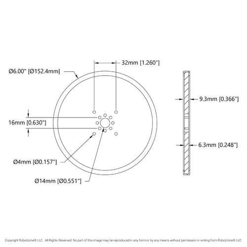 ServoCity 6" ABS Disc Wheel