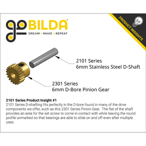 ServoCity 6mm D-Shaft (40mm Length)