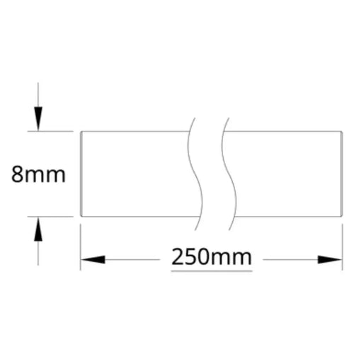 ServoCity 8mm Shaft (Stainless Steel, 250mm Length)