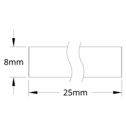 ServoCity 8mm Shaft (Stainless Steel, 25mm Length)