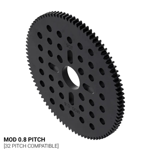 ServoCity 90 Tooth Hub-Mount Gear (MOD 0.8, 4mm Thick Acetal)