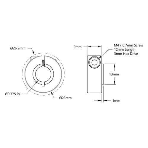 ServoCity Clamping Collar (3/8" Bore)