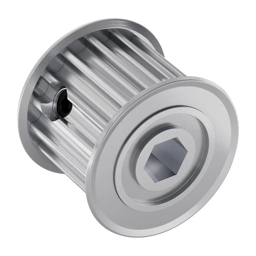 ServoCity Dual Belt, 5mm HTD Pitch, Set-Screw Pinion Timing Belt Pulley (8mm REX Bore, 16T)