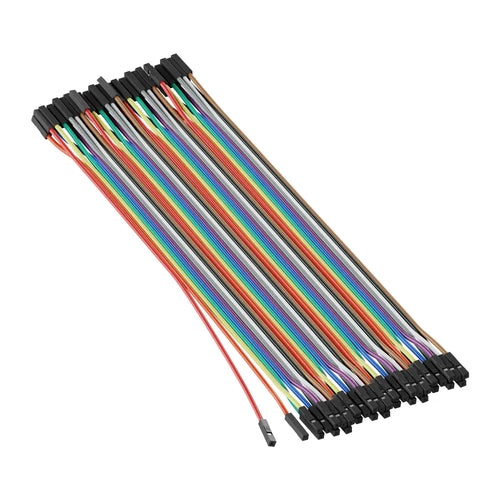 ServoCity Female to Female Jumper Wire (Multicolor, 20Cm Length) - 40 Pack