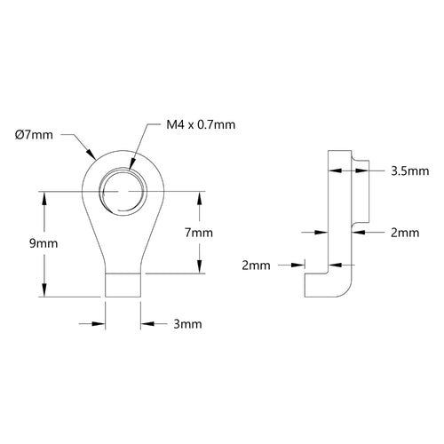 ServoCity Hook-Nut (M4 x 0.7mm Thread) - 25 Pack