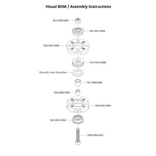 ServoCity Idler Bearing-Hub (32mm OD, 16mm Height)