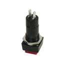 ServoCity Latching SPST Square Push Button Switch (Red)