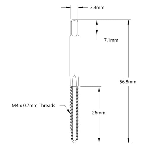 ServoCity M4 x 0.7mm Thread Starting Tap