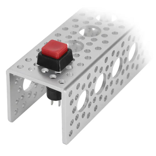 ServoCity Momentary SPST Square Push Button Switch (Red)