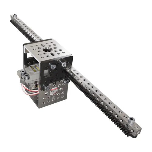 ServoCity Servo-Driven Gear Rack Kit (12lb Thrust, 11.4 in/sec, Single Gear Rack)