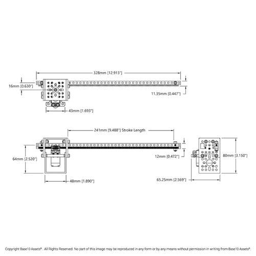 ServoCity Servo-Driven Gear Rack Kit (12lb Thrust, 11.4 in/sec, Single Gear Rack)