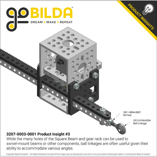 ServoCity Servo-Driven Gear Rack Kit (12lb Thrust, 11.4 in/sec, Single Gear Rack)