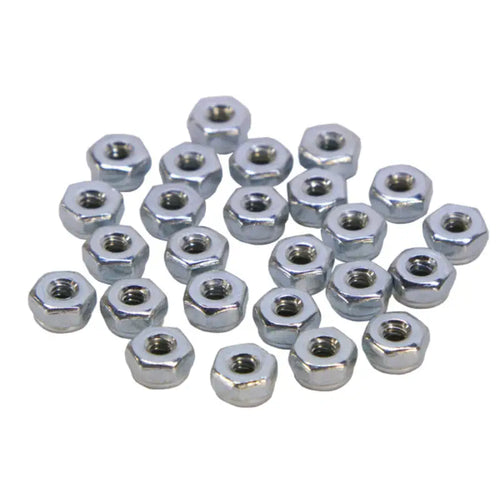 ServoCity Zinc-Plated Steel Nylon-Insert Locknut (6-32 UNC, 5/16" Hex) - 25 Pack