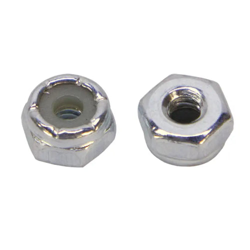 ServoCity Zinc-Plated Steel Nylon-Insert Locknut (6-32 UNC, 5/16" Hex) - 25 Pack