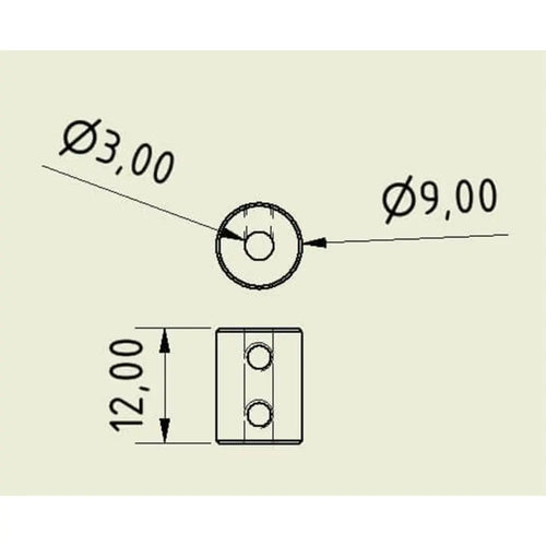 JSumo Set Screw Shaft Coupler 3mm to 3mm (Pair)